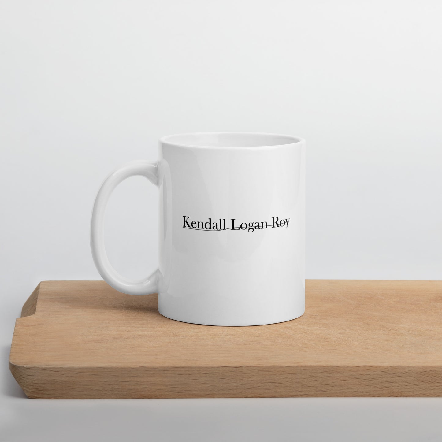 Kendall Logan Roy Underline White Glossy Mug