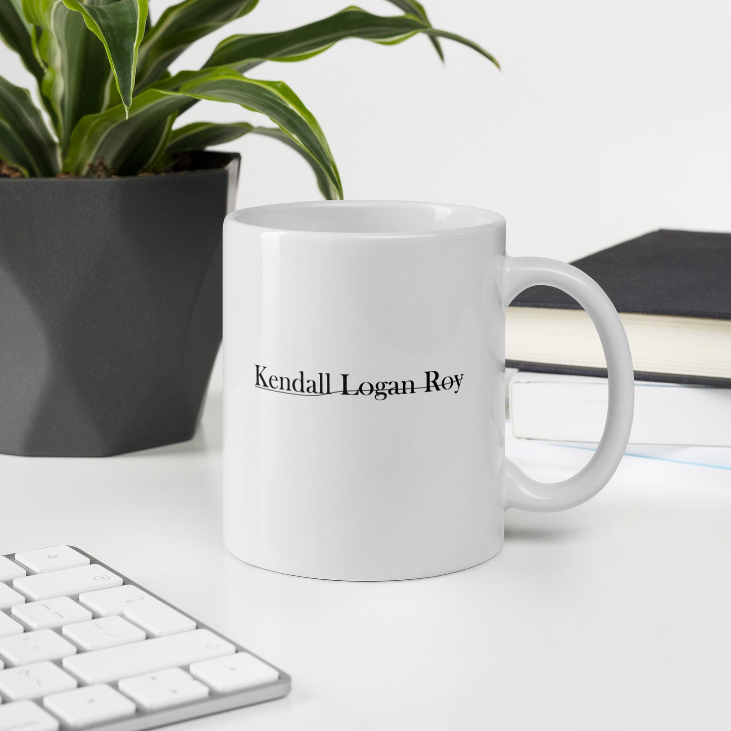 Kendall Logan Roy Underline White Glossy Mug