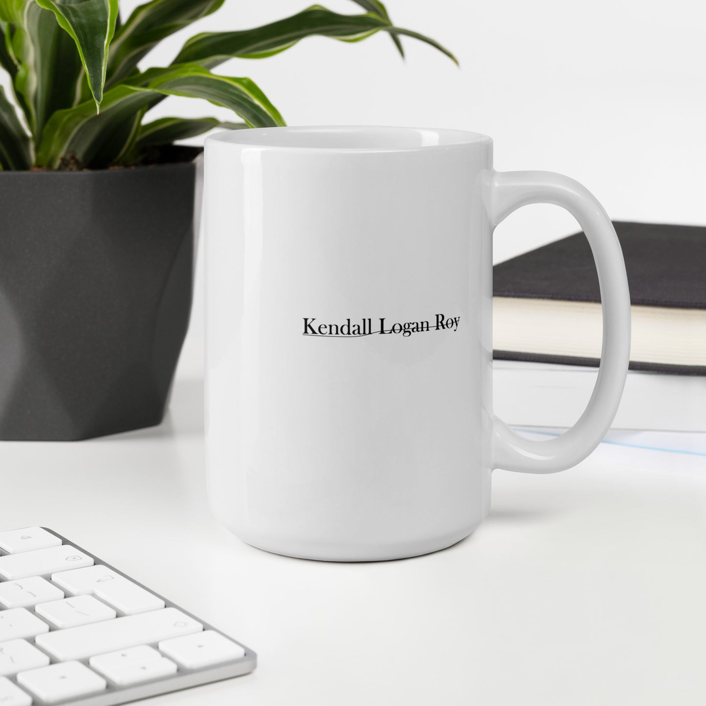 Kendall Logan Roy Underline White Glossy Mug