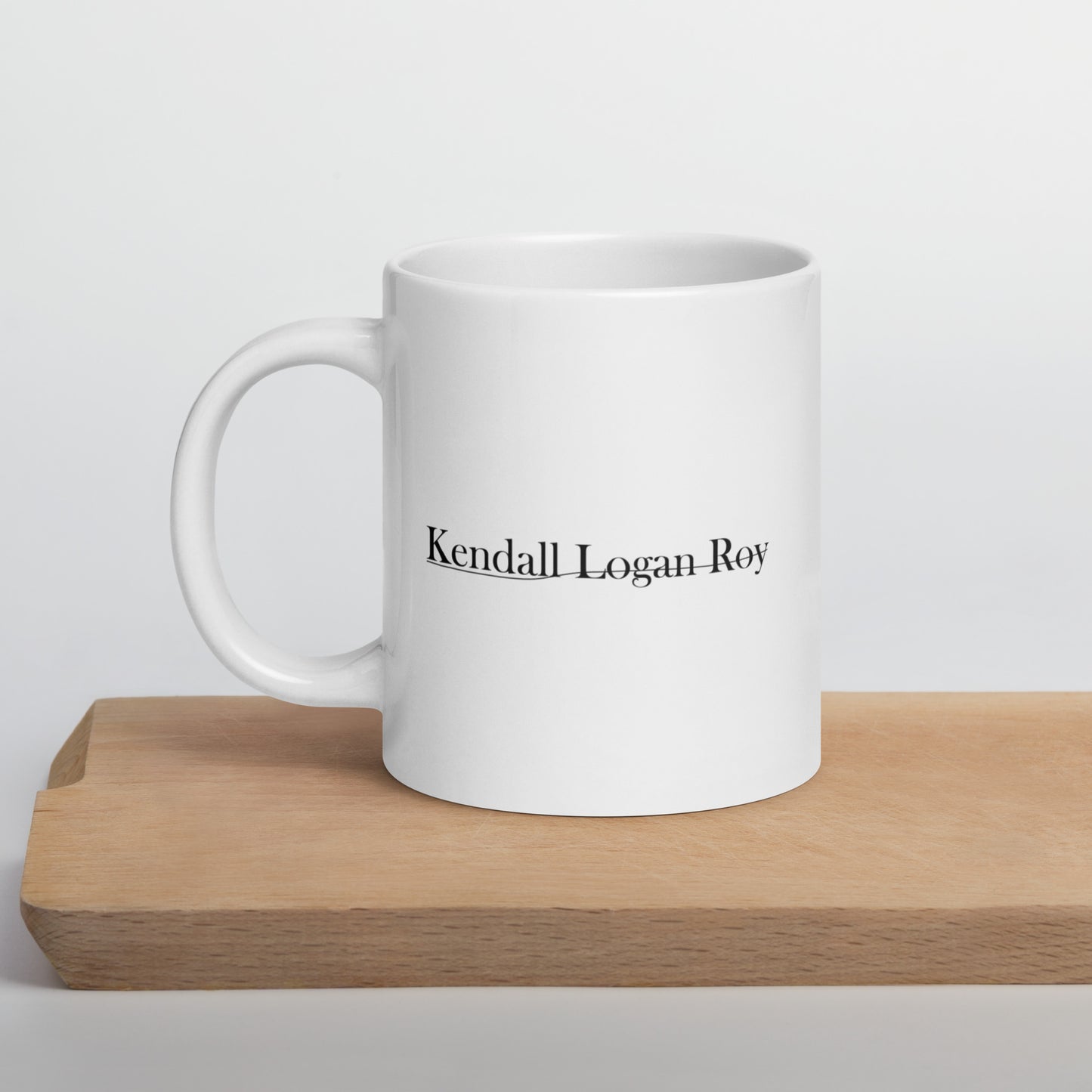 Kendall Logan Roy Underline White Glossy Mug