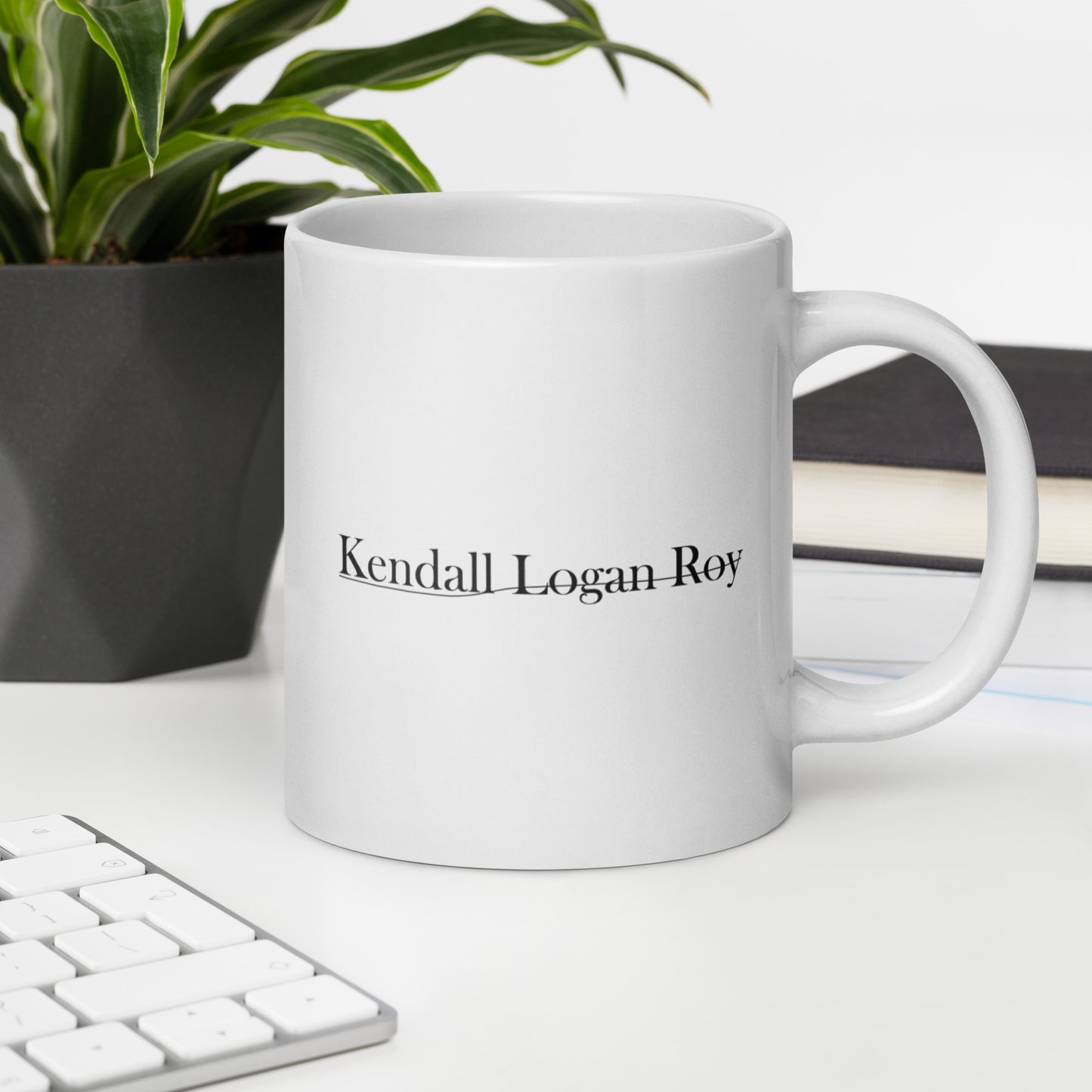 Kendall Logan Roy Underline White Glossy Mug