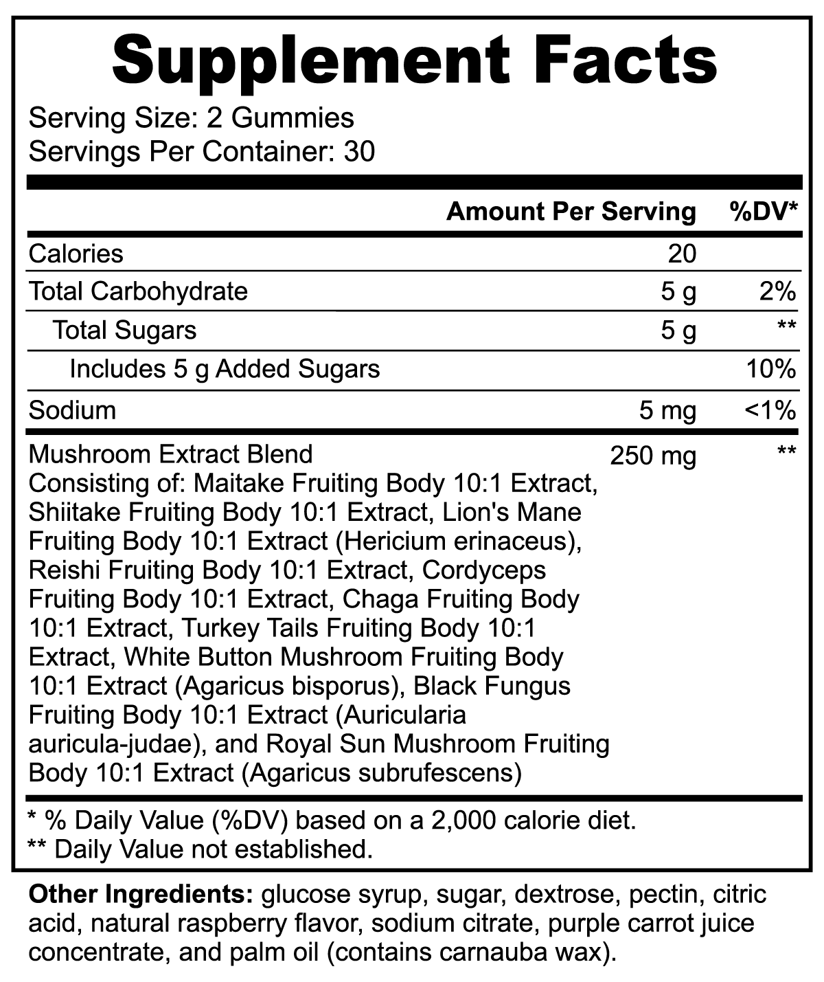 Paths & Plants Mushroom Gummies - 60 gummies